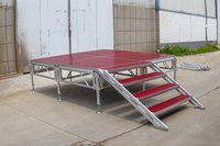 Scène pliable légère en aluminium 1x2m pour spectacle musical, ensemble complet d'équipement pour salon professionnel