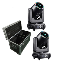Paquete de 2 Luces Móviles de Cabeza con Haz Super Sharpy de 200W 5R LED, Efectos de Arcoíris de Doble Prisma 12+6 RGB y Estuche de Transporte