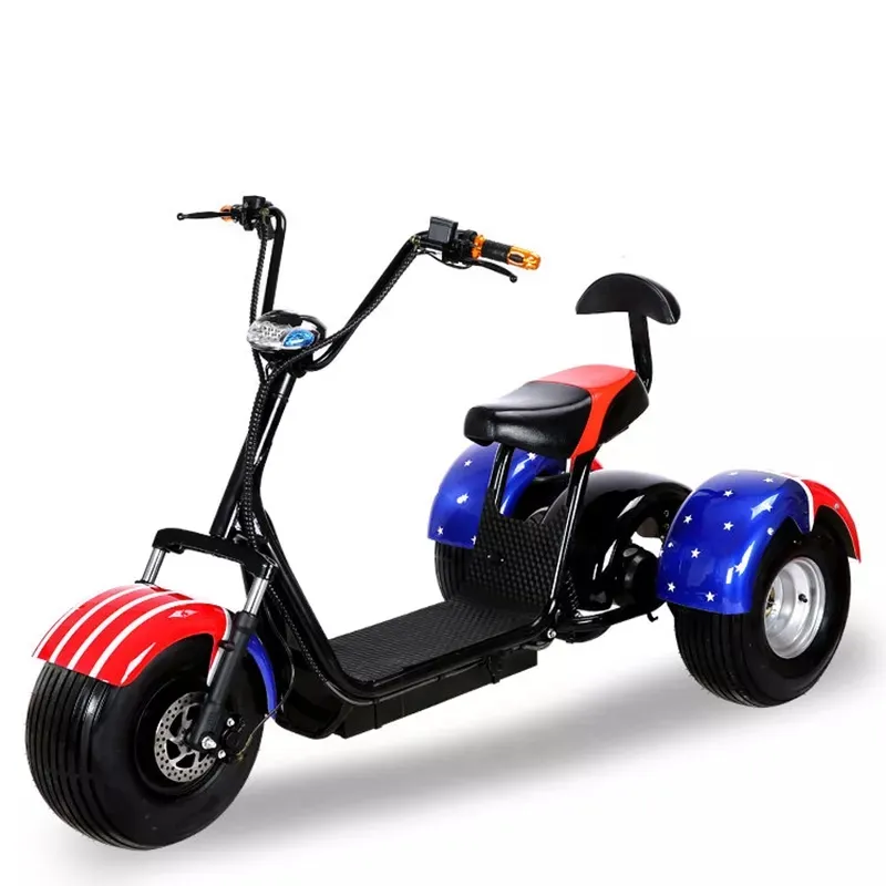 High Quality Scooter Three Wheels Big Tire Trike Atv Adult Tricycle Citycoco 3 Wheel Electric Scooter 1500w/2000w With EEC COC