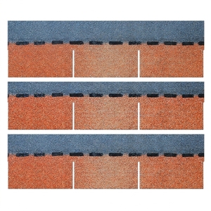 Tuiles de toiture bitumineuses monocouche 3-Tab OEM de haute qualité et économiques – Couverture de toiture en asphalte monocouche - Product Image 1