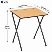 Bureau d'étudiant pliable moderne avec structure métallique empilable durable à revêtement poudré pour l'école et le bureau à domicile