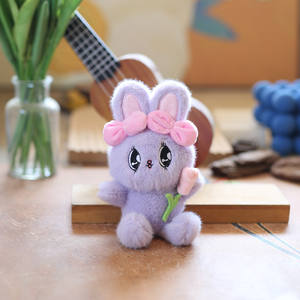 Llavero de Peluche de Conejo de Algodón Suave, Adorable Muñeco de Peluche, Llavero de Conejita <span class=keywords><strong>Esther</strong></span>, Encantador Regalo de Cumpleaños Unisex para Niños - Product Image 4