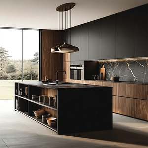 Gabinetes de Cocina Acrílicos de Lujo Modernos, Diseño Personalizado, Personalización Completa del Hogar, Estilo Contemporáneo, Tablero de Melamina, Acero Inoxidable - Product Image 6