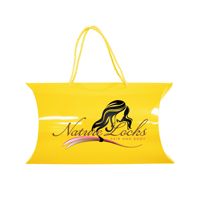 Boîtes à coussin en papier cartonné pour emballage cadeau, personnalisées avec logo, pour extensions de cheveux humains de luxe, tissage de perruques, blanches ou kraft