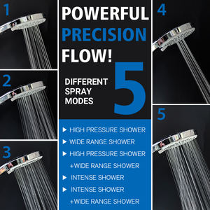 Leelongs <span class=keywords><strong>Alcachofa</strong></span> de Ducha, Cromado ABS, 5 Modos, Lujo, Flujo Suave, Cabezal de Ducha Manual - Product Image 2