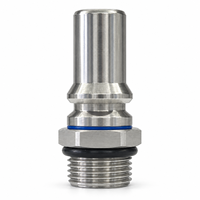 Raccord rapide de refroidissement liquide pour centre de données, à face plate, filetage mâle DN16, anti-débordement, SUS304, UQD08