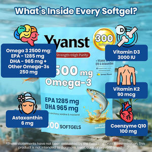 OEM/ODM VENTE CHAUDE – Huile de poisson Oméga-3 triple force haute pureté en gélules molles avec Vitamine D3 pour la santé immunitaire et articulaire - Product Image 5