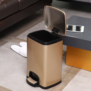 Biểu Tượng Tùy Chỉnh Thép Không Gỉ Nhà Bếp Phân Hữu Cơ Bin 5l-50l Vuông Rose Gold Thùng Rác Với Đứng Cấu Trúc Đạp Chân Bàn Đạp Bin - Product Image 1