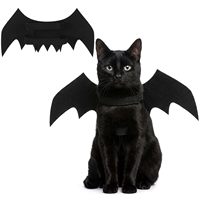 Accessoire de cosplay pour Halloween, ailes de chauve-souris en tissu feutré réglables pour chats et petits chiens, costume pour animaux de compagnie