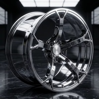 Nouvelles jantes en alliage d'aluminium forgé monobloc sur mesure de 18 à 24 pouces, 6061-T6, finition chromée miroir, concaves, 5x114.3/120/112/130