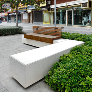 Nuevo Banco de Jardín Magic Stone, GRC, Hormigón, Respaldo de Madera, Asientos para Parques Públicos y Paisajes Exteriores - Product Image 2