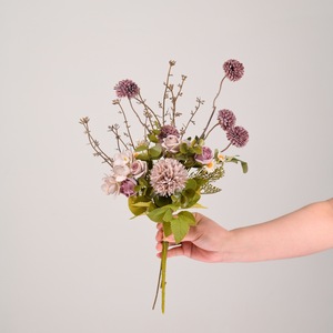 Bouquet de mariée artificiel, arrangement de fleurs en soie, rose, hortensia, décoration de mariage, ornement de table de salon - Product Image 2