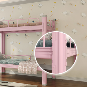 Soins de l'après-midi lits superposés à cadre en fer élevé-bas pour garçons filles maternelle lits de sieste école primaire dortoir usine directe - Product Image 3