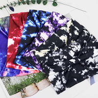 Bandeau personnalisé tie-dye pour femme, imprimé marbré tourbillonnant, bandeau froncé large, turban, accessoires colorés bohèmes rétro pour le quotidien
