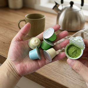 Matcha Tea Powder Capsules Instant Green Tea <b>Pods</b> <b>Steamed</b> Organic Health Tea Cup Packaging Vanilla Flavor - Product Image 1