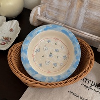 Assiette en céramique Lelyi Creative à motif d'oiseaux, haute esthétique, exquise, mignonne, vaisselle domestique, vente en gros