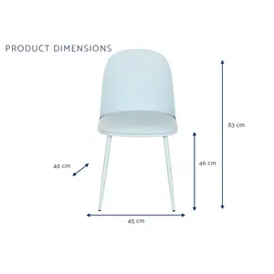 <b>Blue</b> PP PU <b>Chair</b> with Dimensions 45x46x83 - Product Image 5