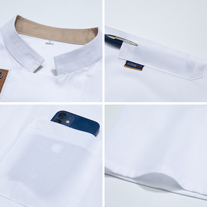 <span class=keywords><strong>Camicia</strong></span> da cucina a manica corta da uomo giacca da lavoro impermeabile da Chef abbigliamento uniforme - Product Image 2