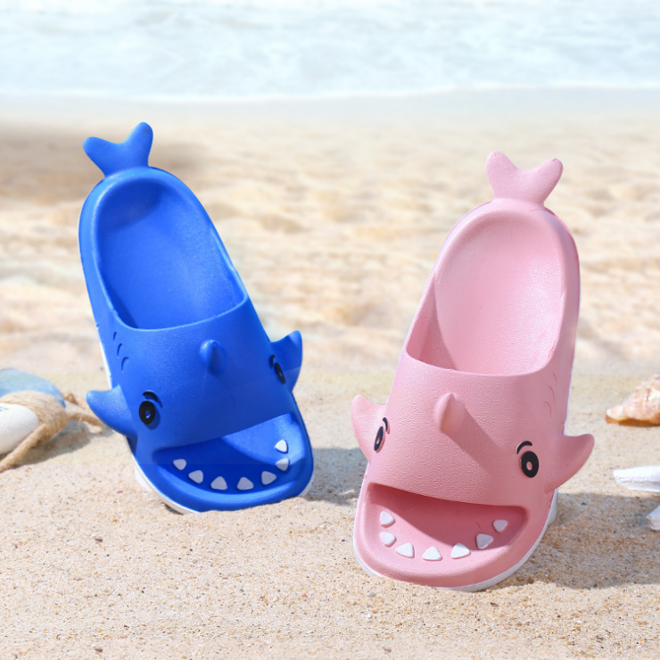 Shark Cartoon Children Sandals Footwear PVC