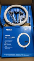 Anneau lumineux LED professionnel de 14 pouces, éclairage à intensité réglable. Idéal pour la photographie et la vidéo. Lampe de maquillage pour diffusion en direct