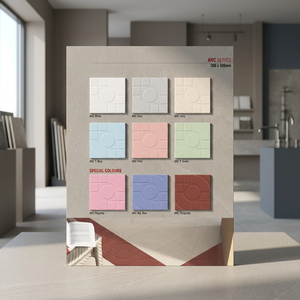 Matt Embossed Stone Punch Designer Carrelages de sol en céramique Finition émaillée brillante Tailles 12x12 16x16 30x30 300x300 Porcelaine - Product Image 2