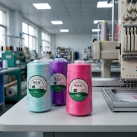 Fil 24s pour broderie et tricot, 250g, PP haute densité, couleur unie, pour la production de vêtements en tricot épais