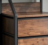 Commode à 4 tiroirs en tissu pour salon, organisateur multi-tiroirs, commode de rangement robuste avec structure en acier pour placard, couloir
