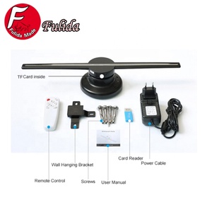 42cm mini ventilador Led jugador profesional 3D proyector holográfico signos 3D del aire de publicidad pantalla led holograma Fan - Product Image 4