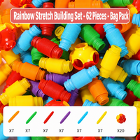 Blocs de construction Pop Tube colorés avec connecteurs multi-positions, ensemble de construction DIY, jouet éducatif créatif pour enfants