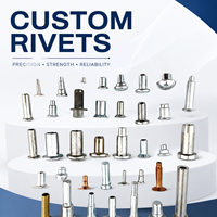 Rivet à épaule étagée OEM personnalisé, multi-tailles, solide, semi-tubulaire, de forme spéciale, pour meubles et applications électriques