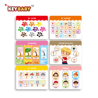 Keybaby Carte d'activités personnalisée pour bébé, tableau magique en carton pour enfants, livre d'activités, livre silencieux avec votre propre logo