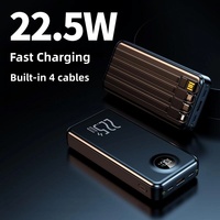 Meilleures ventes : Batterie externe portable OEM ultra-fine 10000mAh 20000mAh 22.5W à charge rapide avec câbles