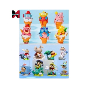 Crayon Shin chan Kem động vật 6 loại + 8 cảnh hình đặt Mô hình tượng sưu tập Máy tính để bàn trang trí quà tặng - Product Image 5