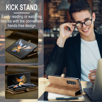 Étui portefeuille CaseMe pour Samsung Galaxy Z Fold 8 7 6 5 4, accessoires, support intelligent, porte-cartes de crédit, étui Z Fold 5