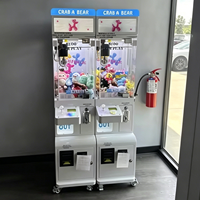 Machine à griffes à entretien facile avec accepteur de billets pour centre commercial, jeu de grue à monnayeur pour peluches