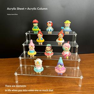ชั้นวางอะคริลิคใสแบบพับได้ทันสมัย สำหรับจัดแสดงขนมบุฟเฟต์ น้ำหอม คัพเค้ก สำหรับตู้โชว์ ทนทาน - Product Image 4