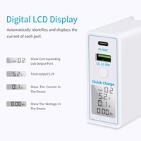 Nueva llegada PD45W Mini portátil de doble puerto de pared cargador de viaje QC3.0 carga rápida USB cargador de teléfono tipo C cargador rápido para el Reino Unido