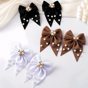 Venta al por Mayor de Pinzas de Pelo Tipo Pico de Pato en Colores Pastel con Perlas y Diamantes de Imitación, Diseño Moderno, Accesorios para el Cabello Infantil - Product Image 2