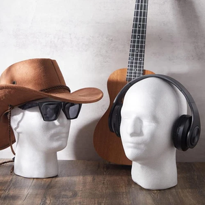 Trang trí nội thất cổ đầu trắng đen mô hình mannequin nữ giá rẻ Nhựa mannequin đầu Xốp Thủ công mỹ nghệ - Product Image 4