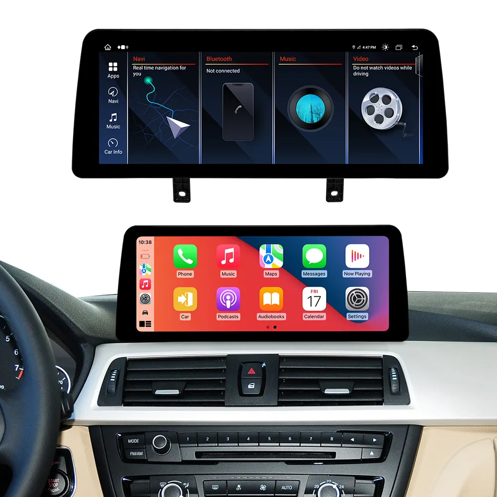 Zlh Radio mobil Android 13.0, 8 + 128G 12.3 inci navigasi Carplay untuk Bmw 3 seri F30 F31 F34 4 seri F32 F33 F36 Nbt Evo 2013-2020