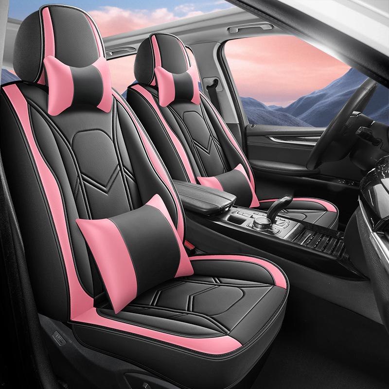2 Housses De Siège Auto Flamant Rose - Polyester Antidérapant - Universel Voiture/SUV