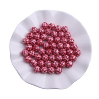 Perles rondes épaisses de 12 mm en gros, perles acryliques solides imprimées en forme de gumball, pour la fabrication de bijoux, 500 pièces par sac