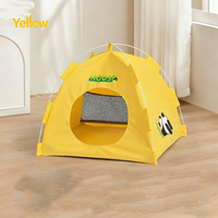 Maison pour chat en fibre de dessin animé, tendance estivale DIY, tente portable pour animaux de compagnie, respirante, lavable, écologique, pour l'extérieur