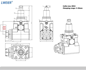 Portaherramientas Compuesto para Torneado y Fresado LWEIER BMT55 90 ER32-60H-85H con 1 Año de Garantía, 5.5 kg - Product Image 5