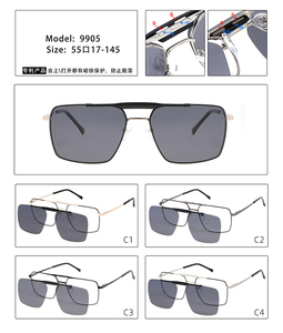 Gafas <span class=keywords><strong>de</strong></span> Sol <span class=keywords><strong>de</strong></span> montura completa <span class=keywords><strong>de</strong></span> metal magnético 2 en 1, moda con clip con <span class=keywords><strong>lentes</strong></span> polarizadas TAC para hombres y mujeres - Product Image 5