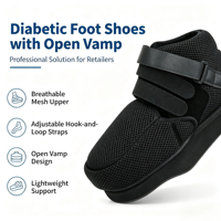 Botte post-opératoire de décompression médicale pour l'avant-pied, avec protection d'orteil amovible, en maille 3D respirante, Velcro et cale en TPR, pour chirurgie de la hanche et des hallux valgus, vente en gros