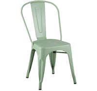 Chaise en fer vintage métallique, meuble de salle à manger, café, Restaurant, salle à manger, industriel, en laiton