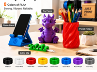 Filamento PLA+ 1.75mm ad Alta Resistenza, 8 Colori con Bobina, Filamento per Stampante 3D per Bambu Lab Prusa