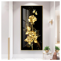 Peinture abstraite de luxe sur toile, nature morte en cristal et porcelaine, avec cadre en alliage d'aluminium, art mural pour salon et décoration intérieure