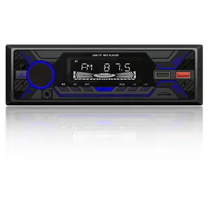 Lecteur MP3 de voiture à panneau fixe Din unique, Radio stéréo de voiture à commande vocale USB/BT/SD, offre spéciale